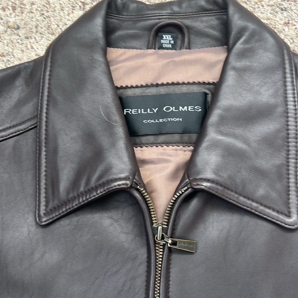 Men’s Leather jacket Dark Chocolate Brown with 2 inside pockets - Picture 2 of 6